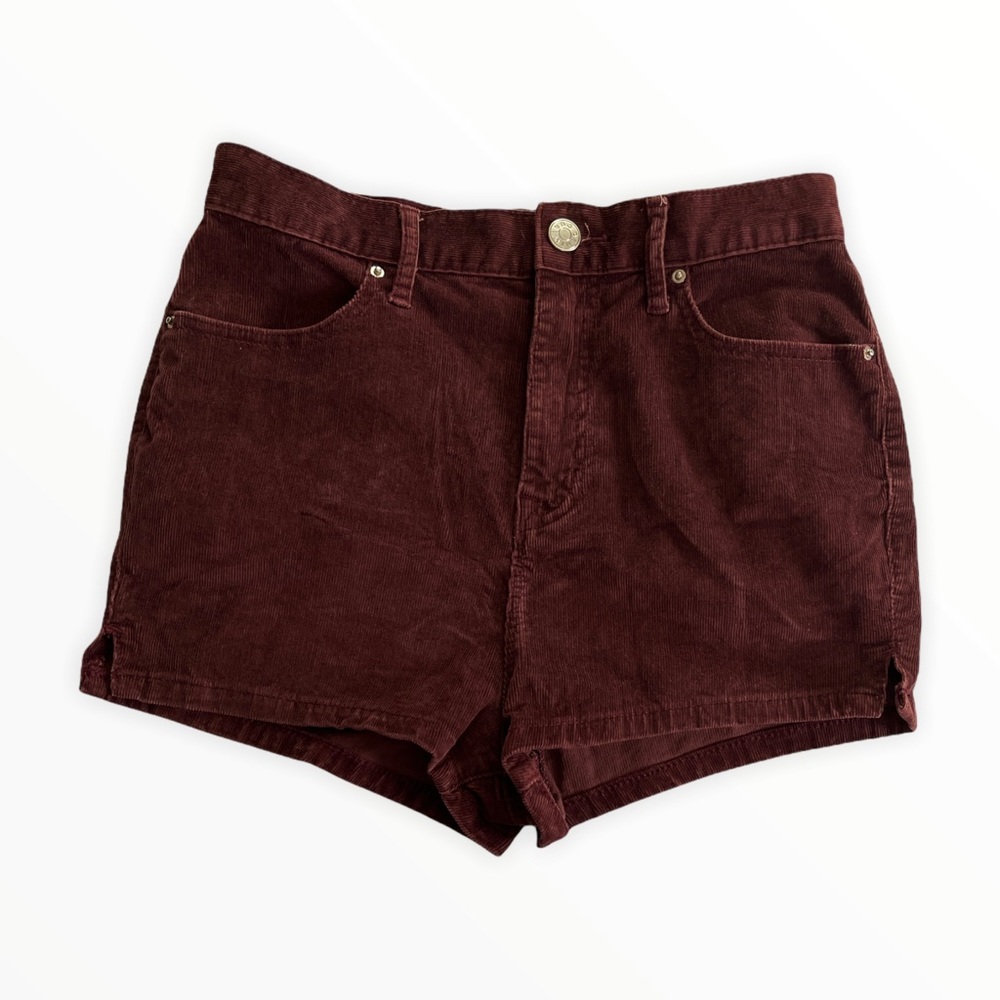 BDG Kate Super High Rise Shorts Purple Burgundy Micro Corduroy ASO Taylor Swift